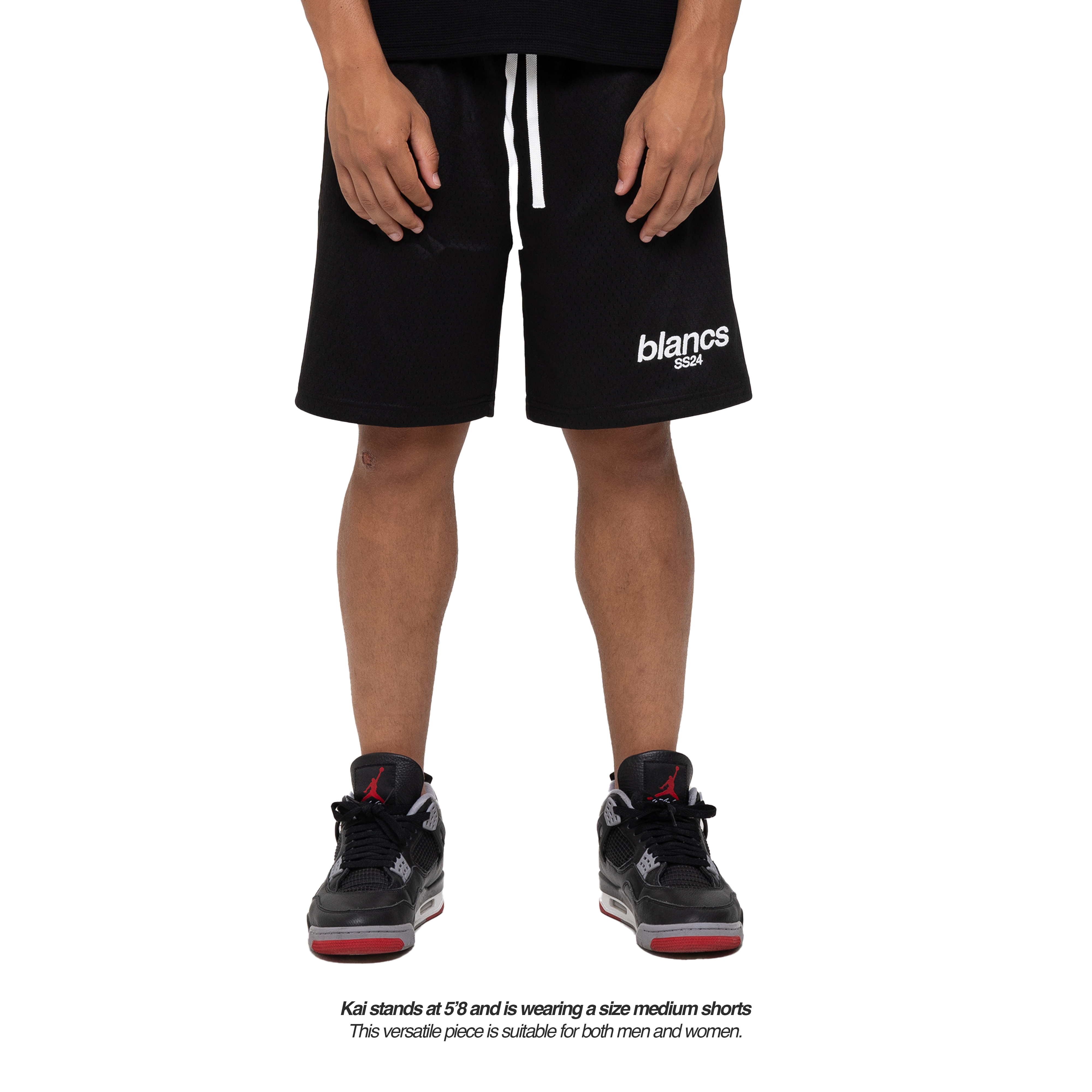 BLANCS MESH SHORTS - BLACK