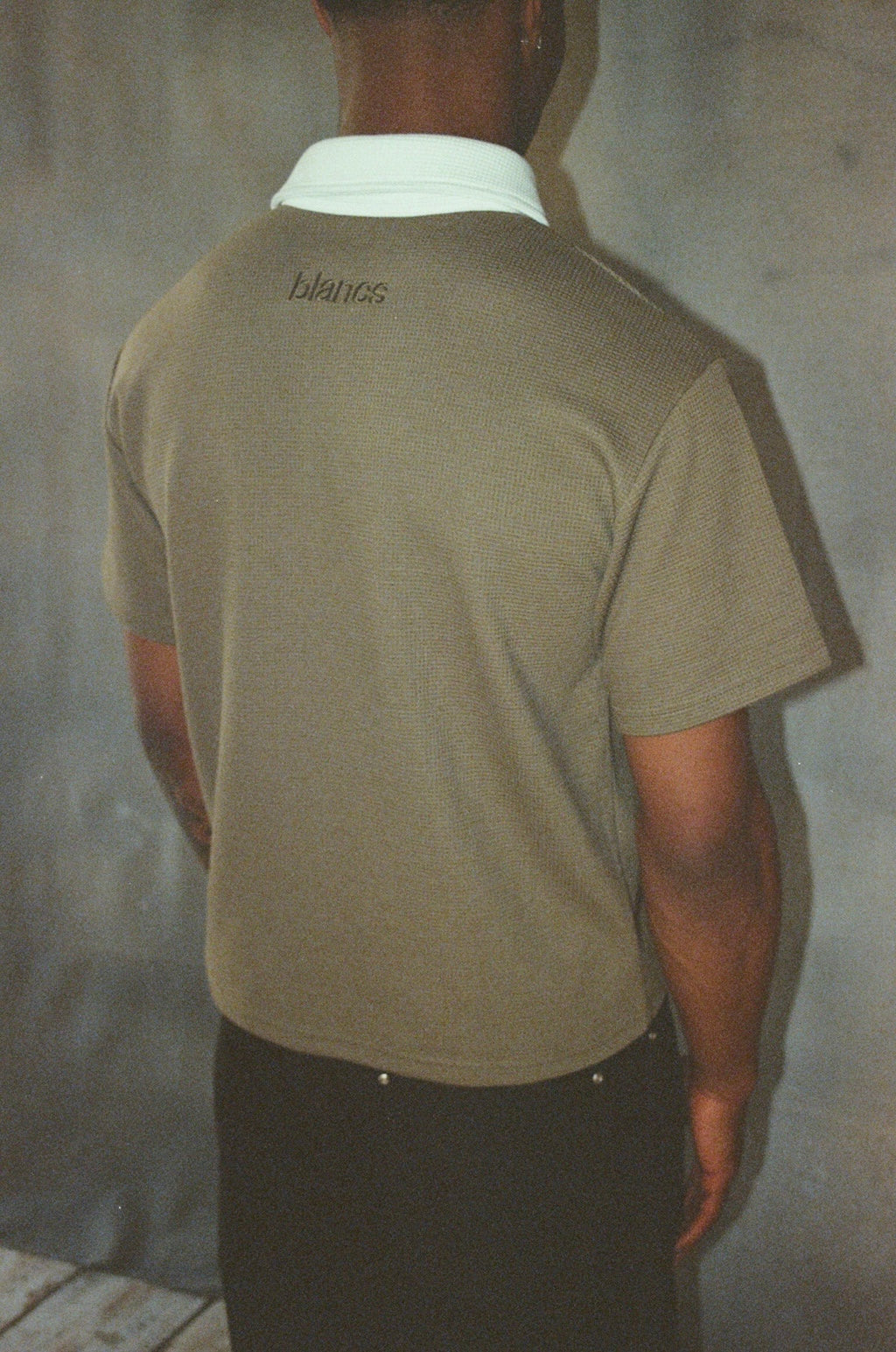 BLANCS WAFFLE  POLO S/S - KHAKI
