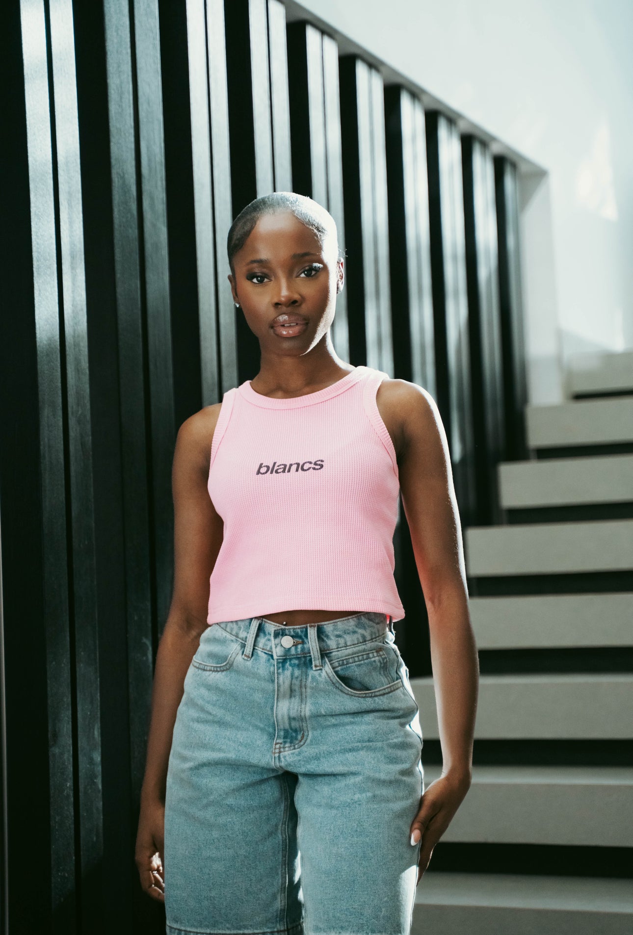 BLANCS RACER TANK - PINK