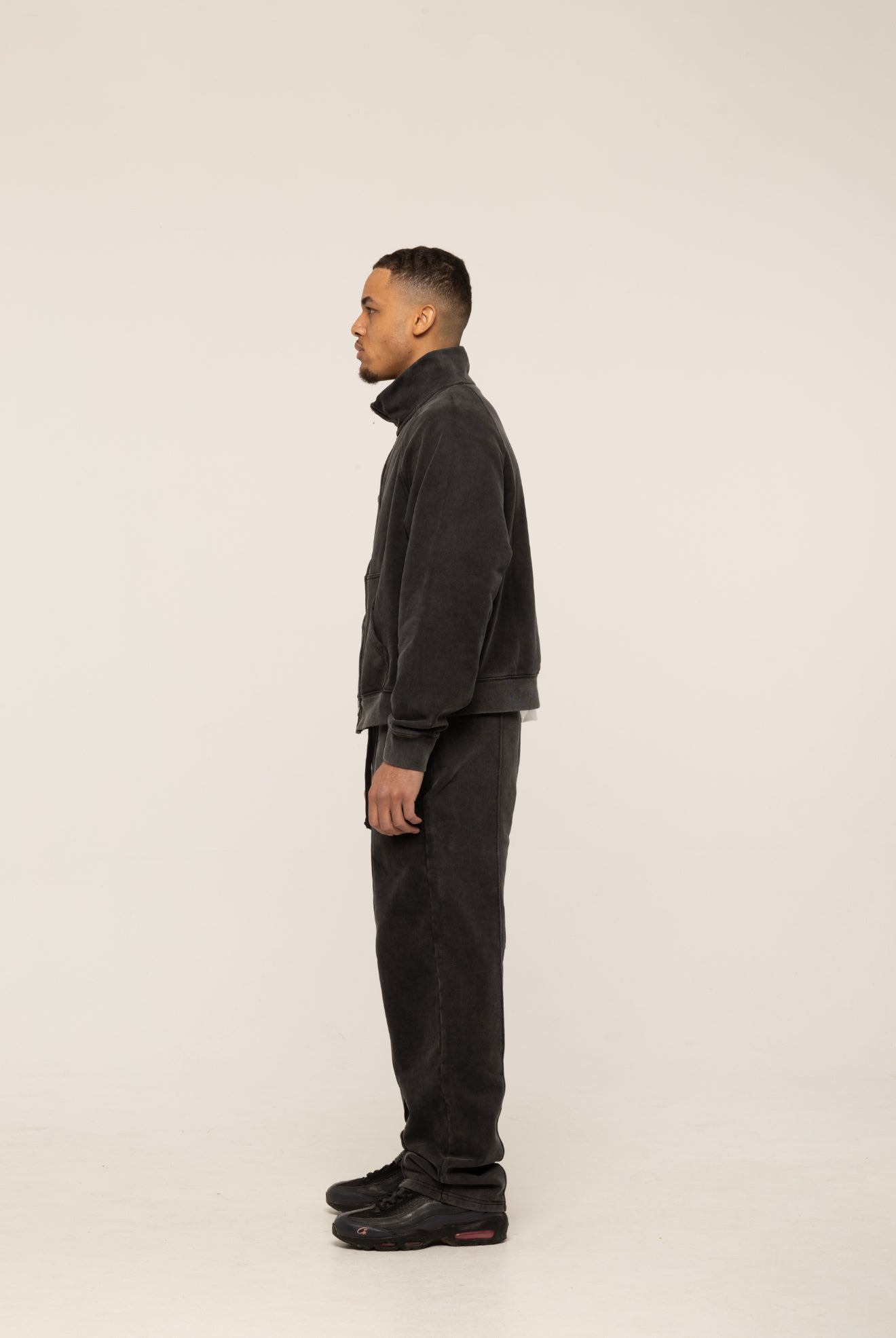 BLANCS TRACK JACKET - WASHED BLACK