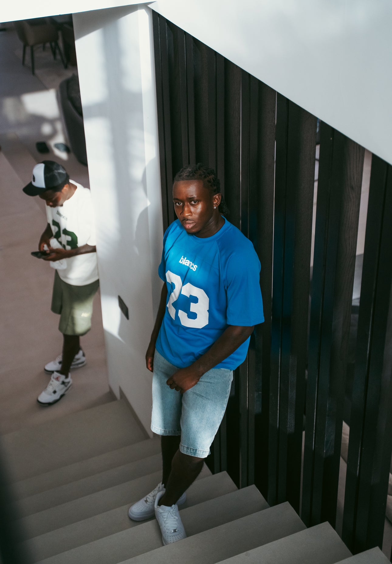 BLANCS JERSEY - BLUE