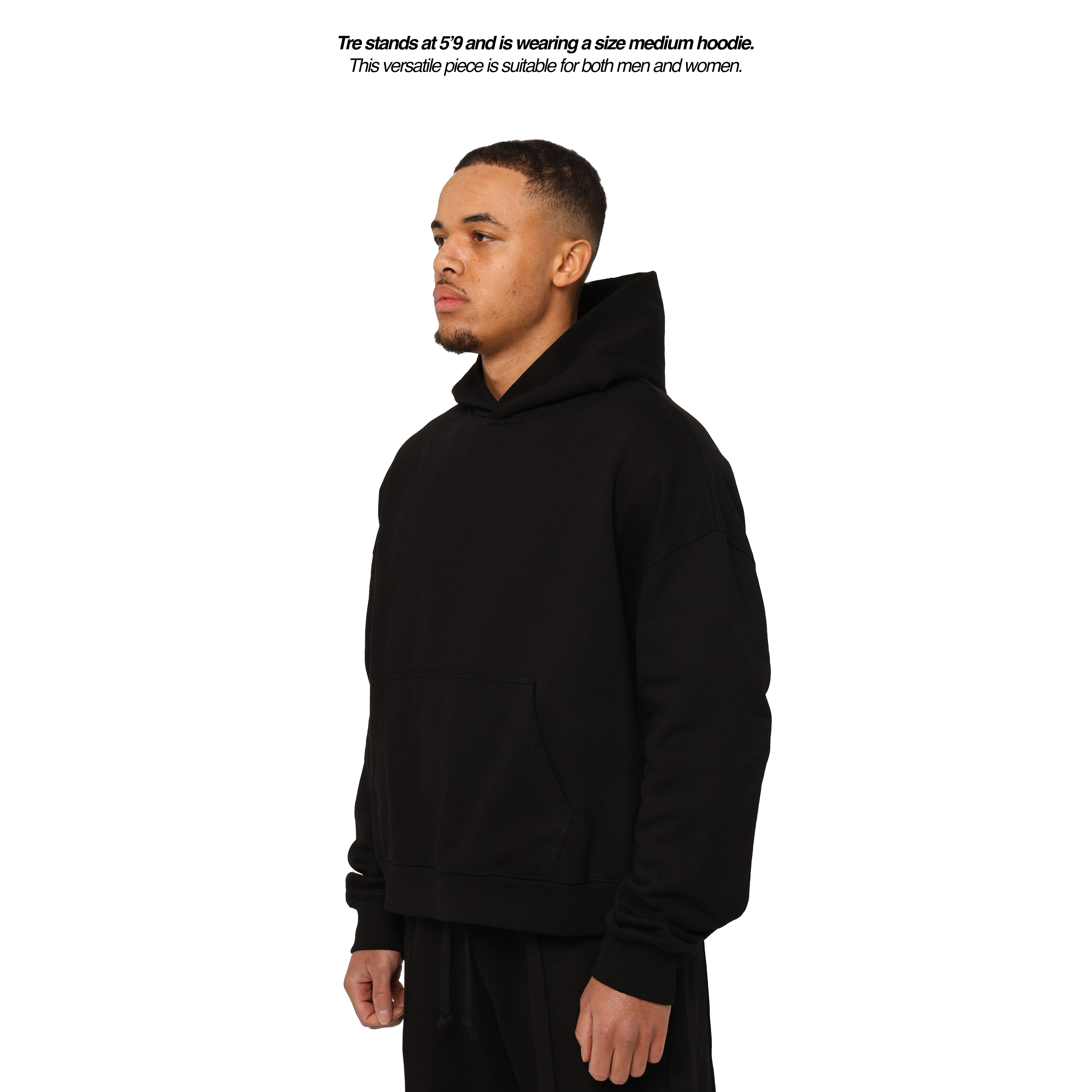 BLANCS PULLOVER HOODIE - BLACK
