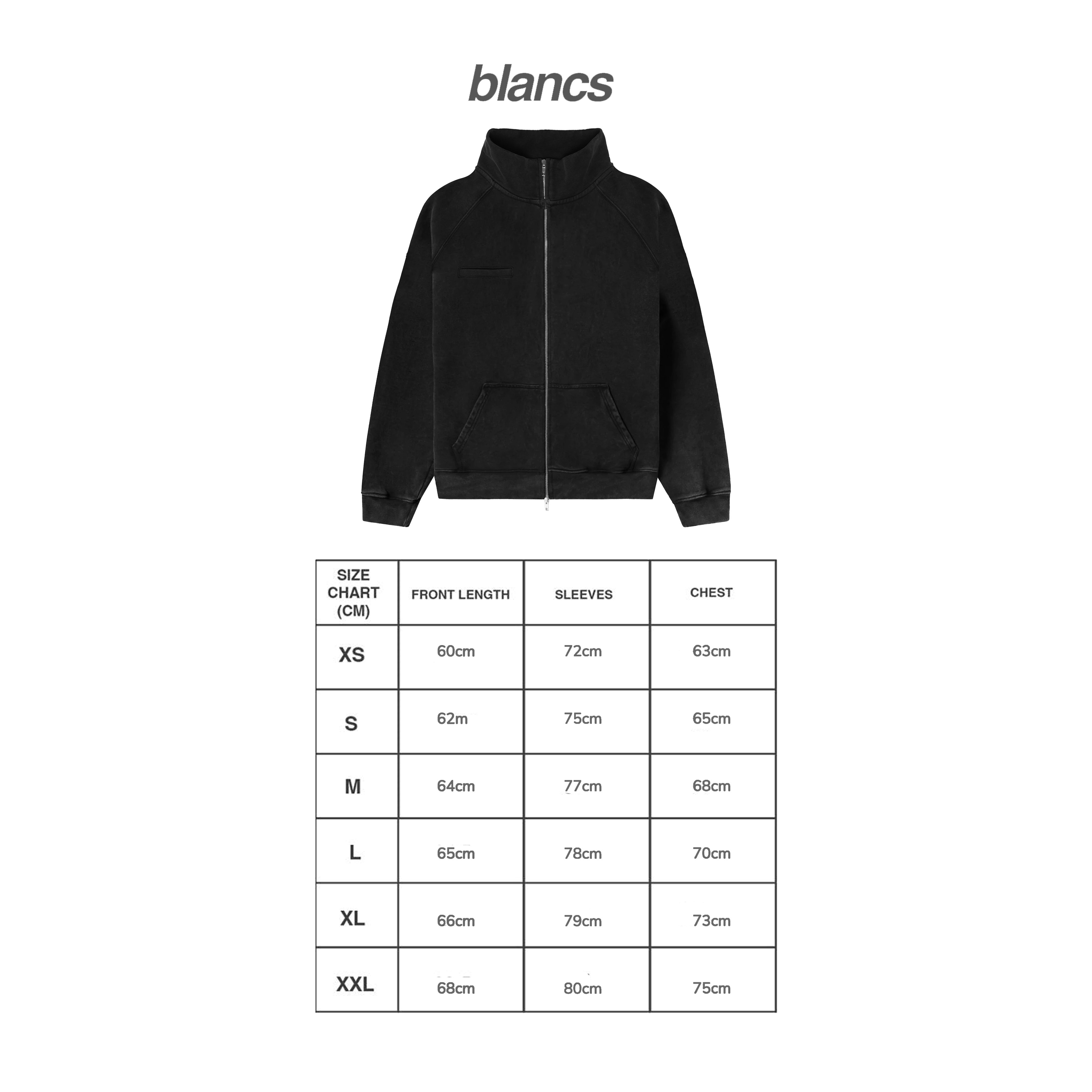BLANCS TRACK JACKET - WASHED BLACK