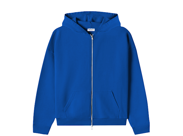 BLANCS ZIP HOODIE - BLUE