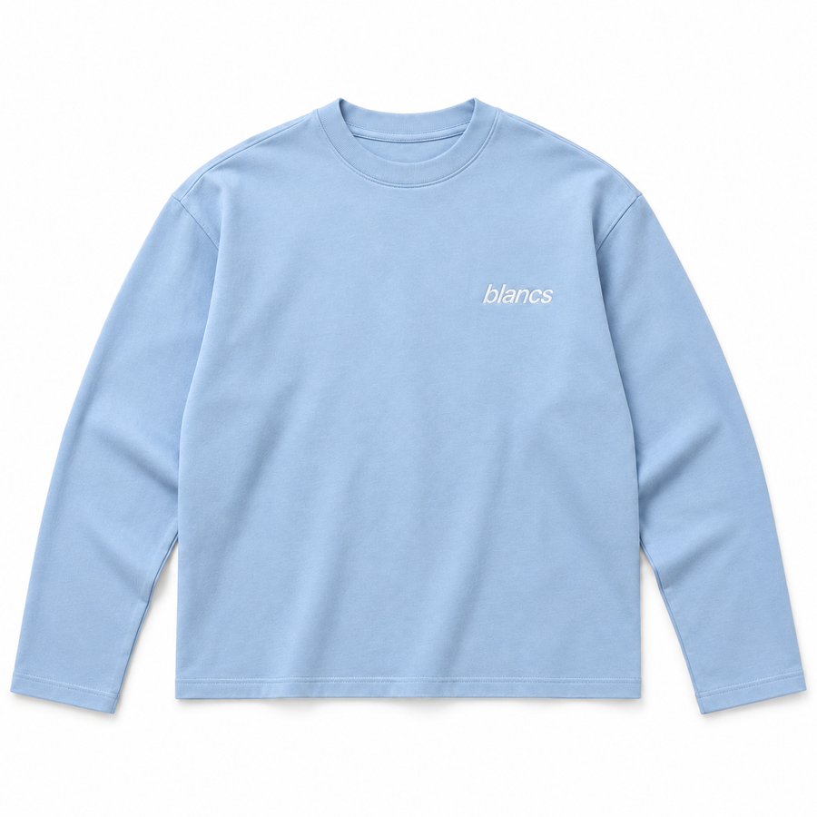 BLANCS CLASSIC LOGO L/S - BABY BLUE