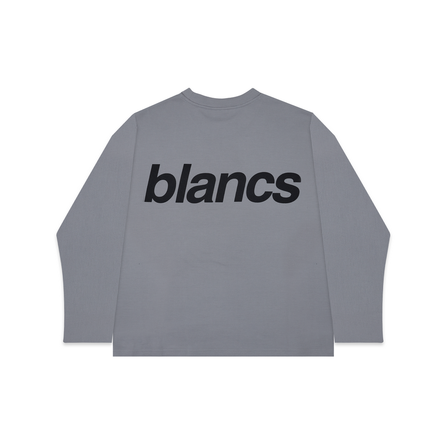 BLANCS WAFFLE KNIT L/S - GREY