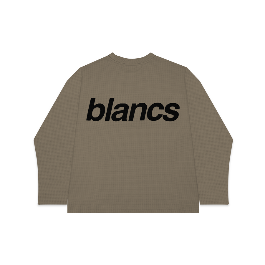 BLANCS WAFFLE KNIT L/S - KHAKI
