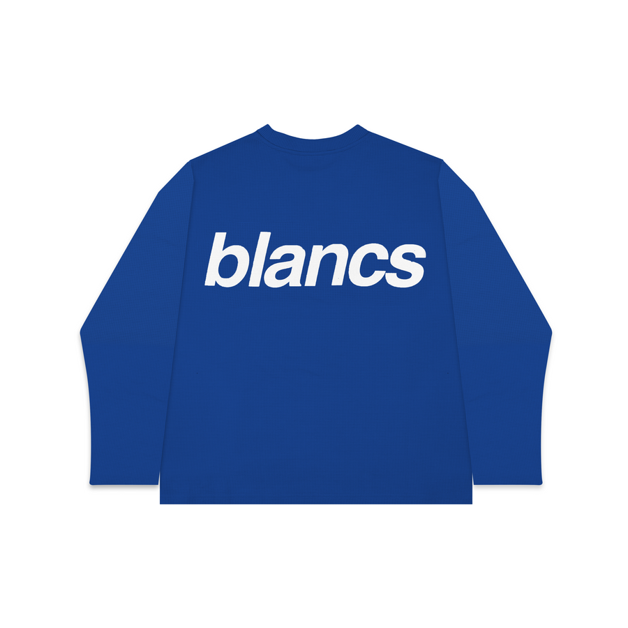BLANCS WAFFLE KNIT L/S - BLUE