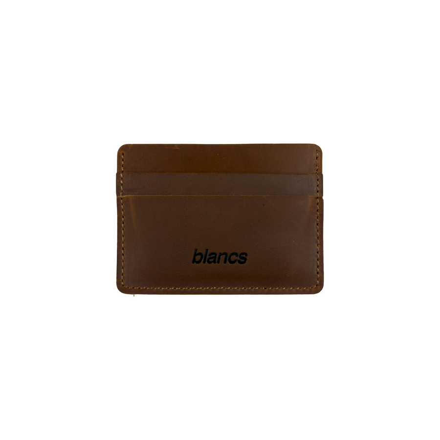 BLANCS LEATHER CARDHOLDER - BROWN