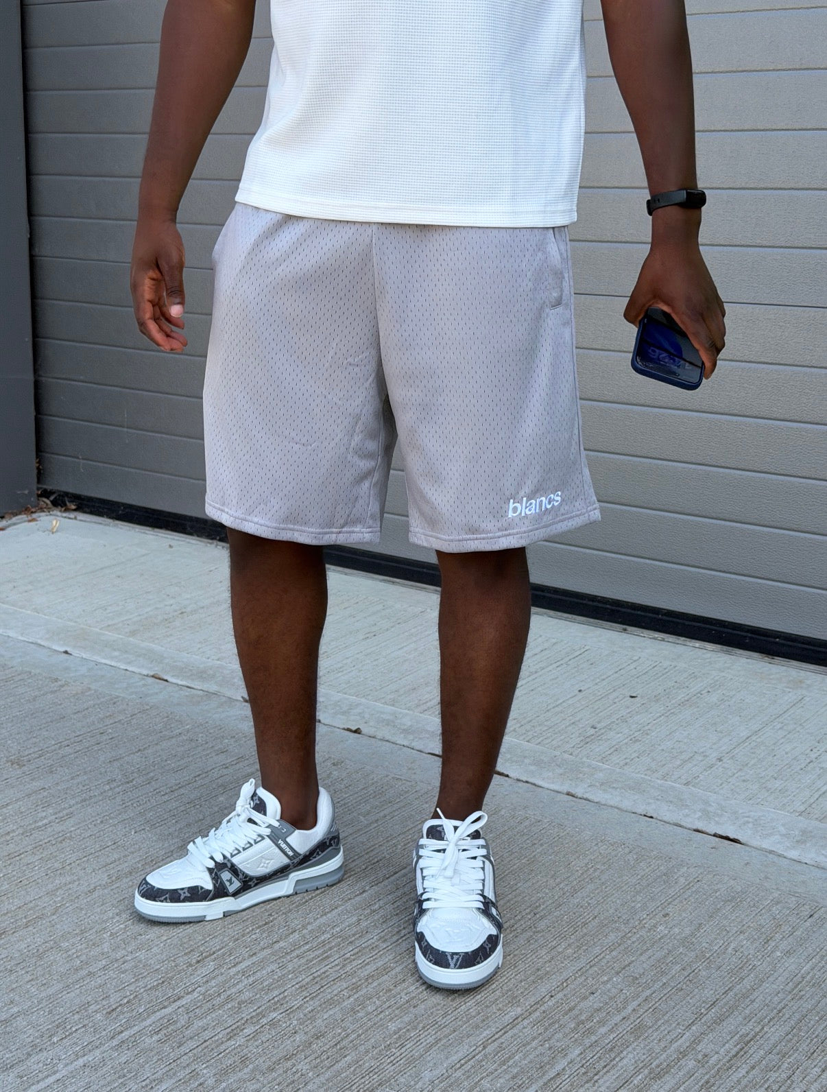 BLANCS MESH SHORTS - GREY