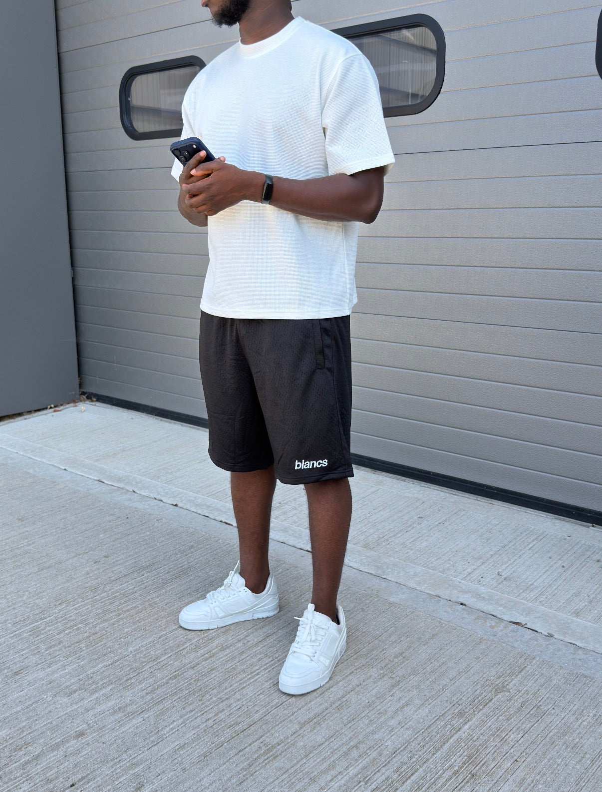 BLANCS MESH SHORTS - BLACK