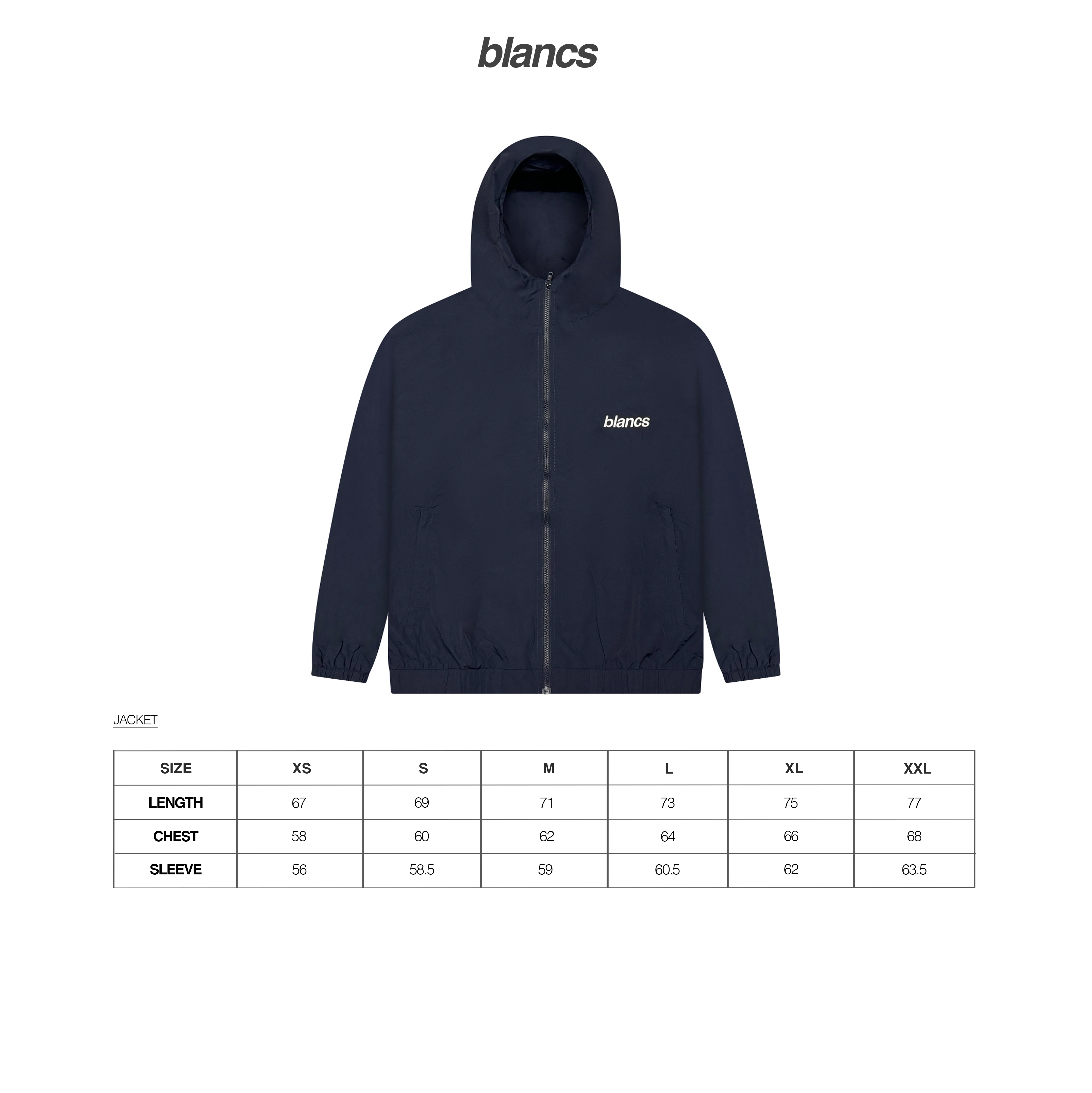 BLANCS NYLON JACKET - NAVY
