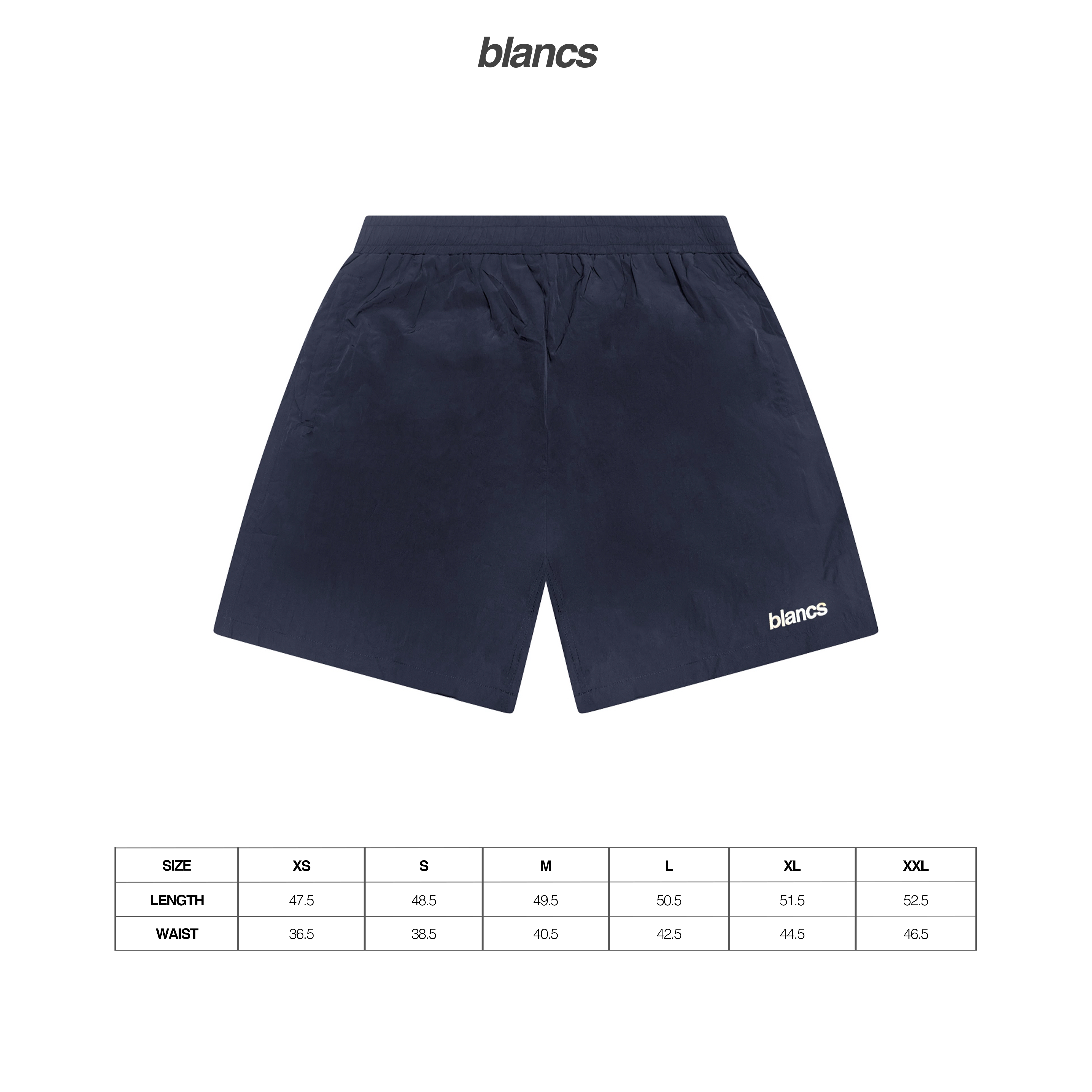 BLANCS NYLON SHORTS - NAVY