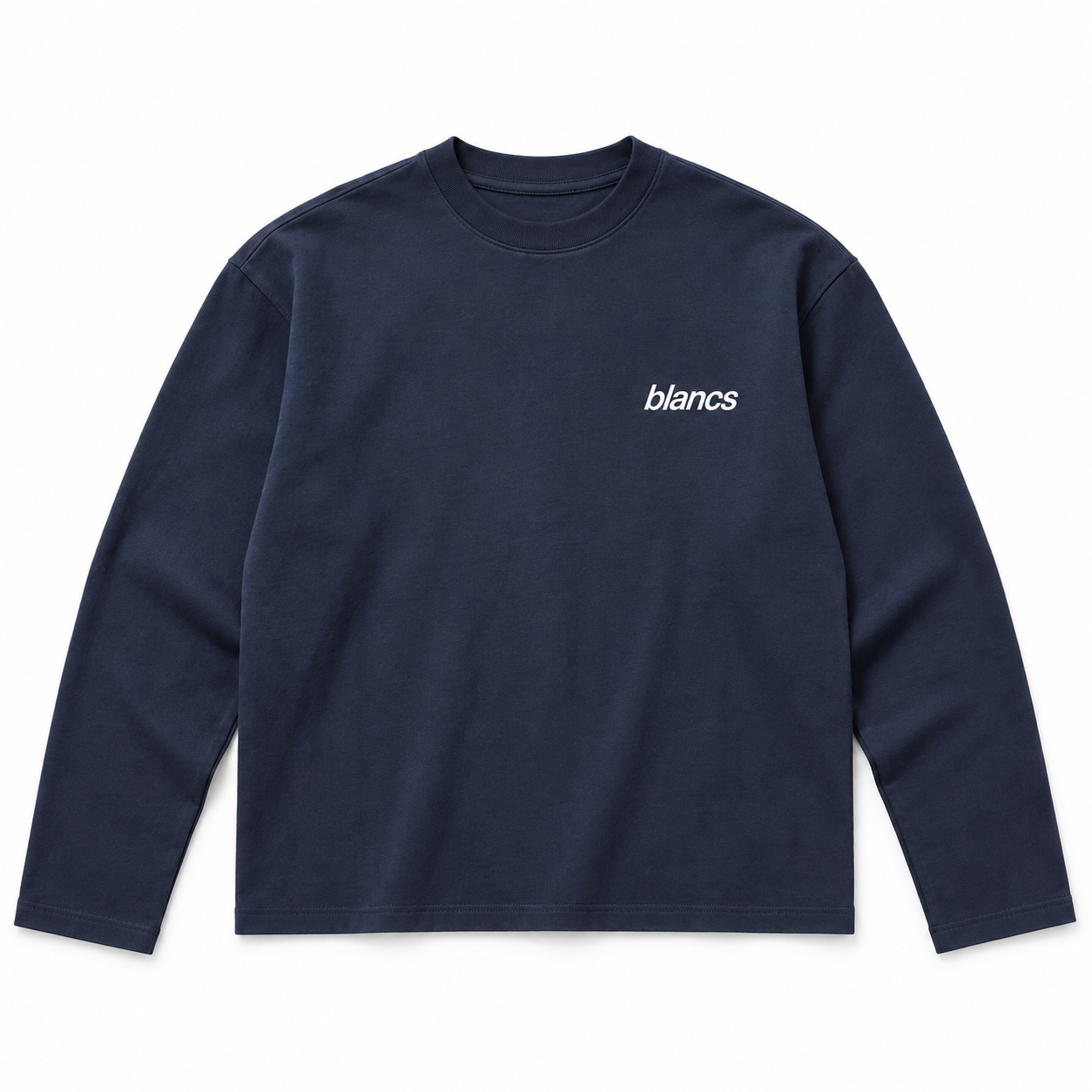 BLANCS CLASSIC LOGO L/S - NAVY