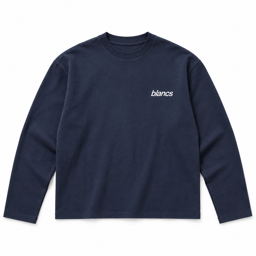 BLANCS CLASSIC LOGO L/S - NAVY