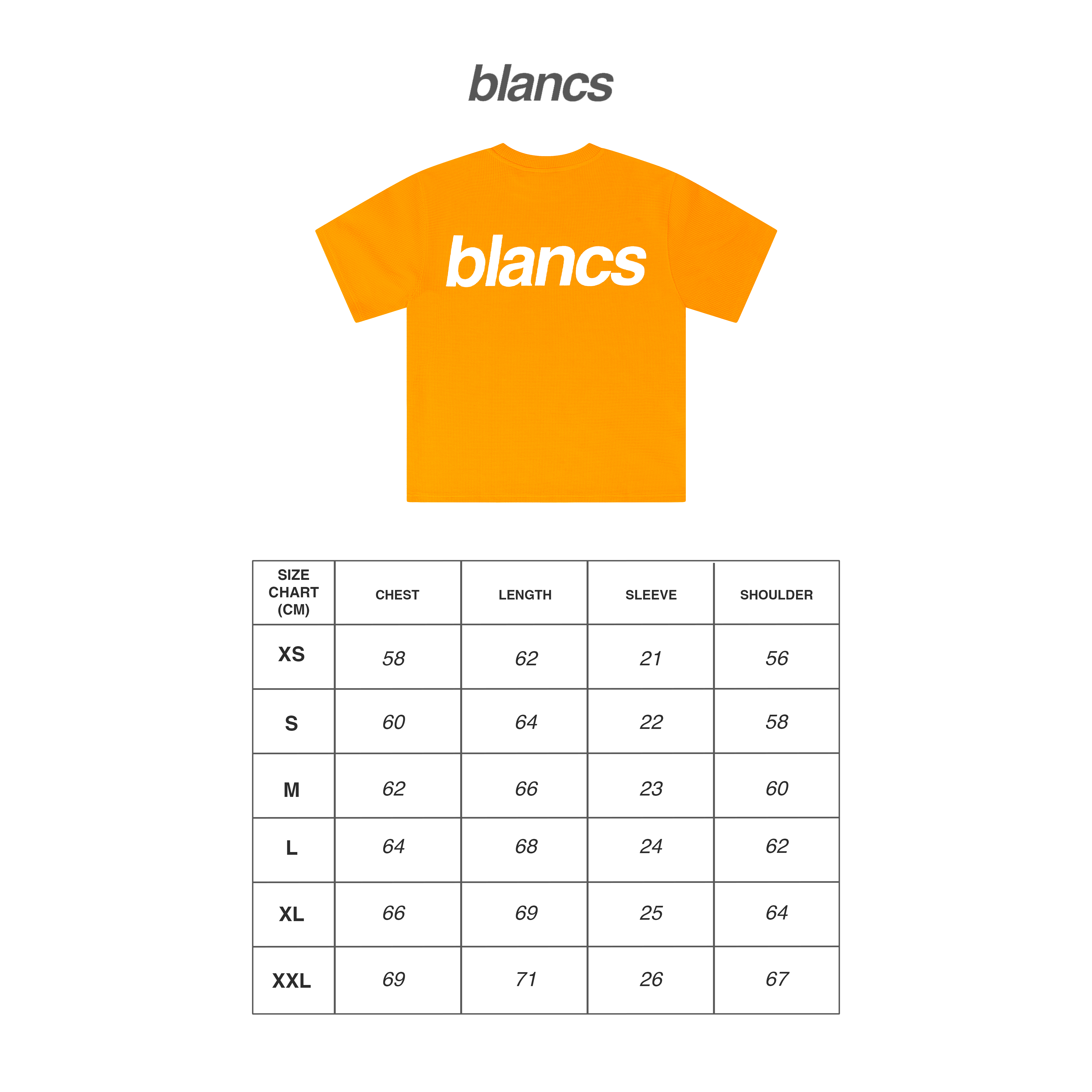 BLANCS WAFFLE KNIT S/S - ORANGE