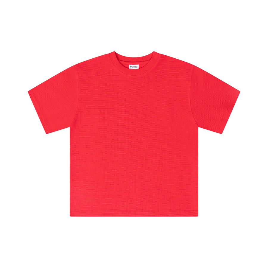 BLANCS WAFFLE KNIT S/S - RED