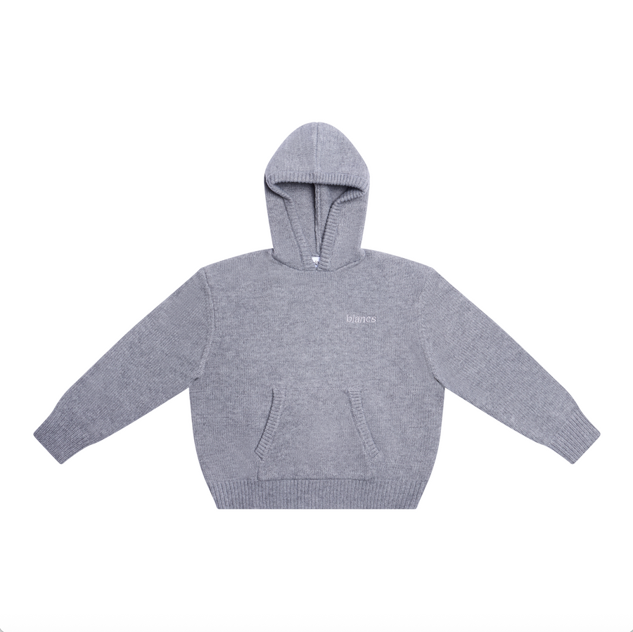 BLANCS KNITWEAR HOODIE - GREY