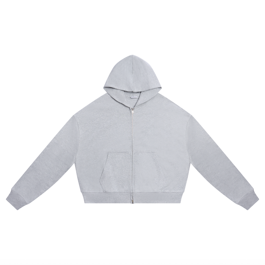 BLANCS ZIP HOODIE V2 - DARK HEATHER GREY