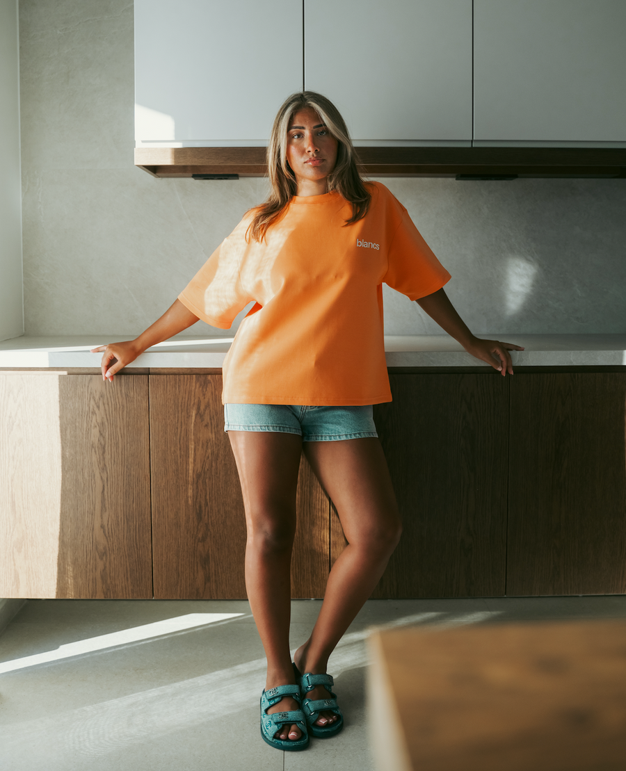 BLANCS CLASSIC LOGO TEE - ORANGE