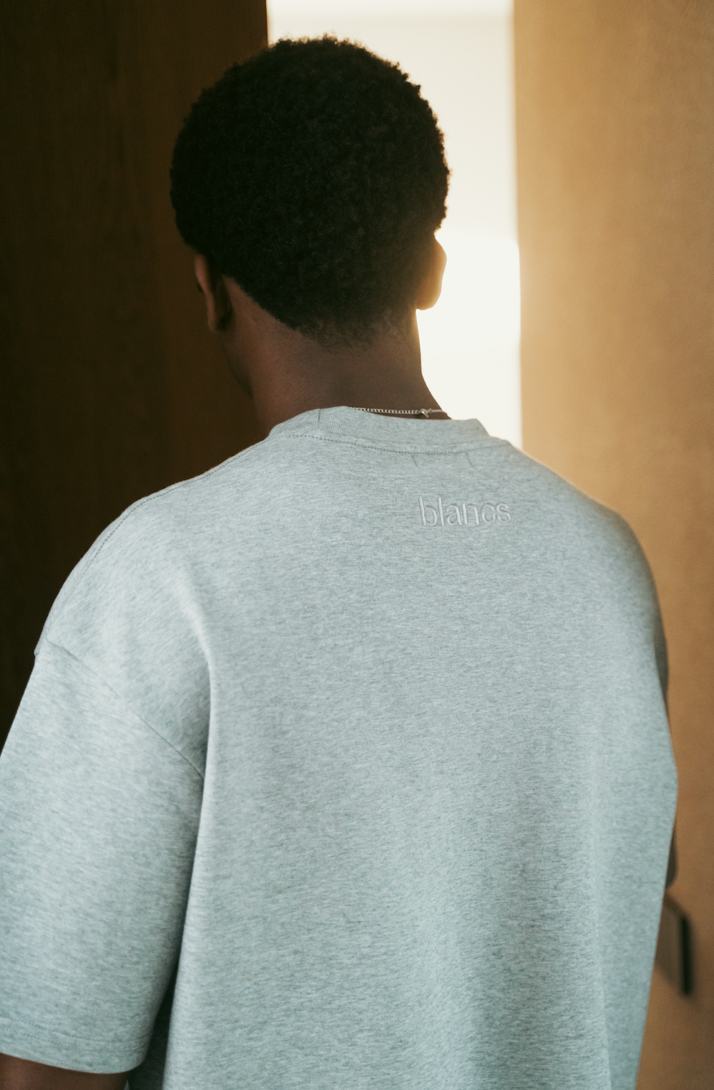 BLANCS CLASSIC LOGO TEE - LIGHT GREY