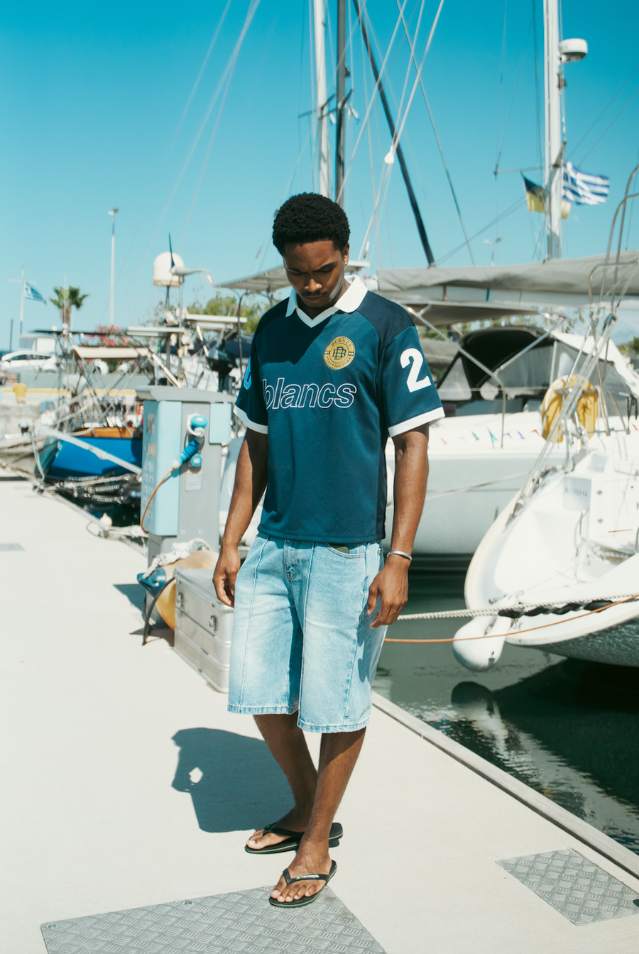BLANCS JERSEY POLO - NAVY BLUE