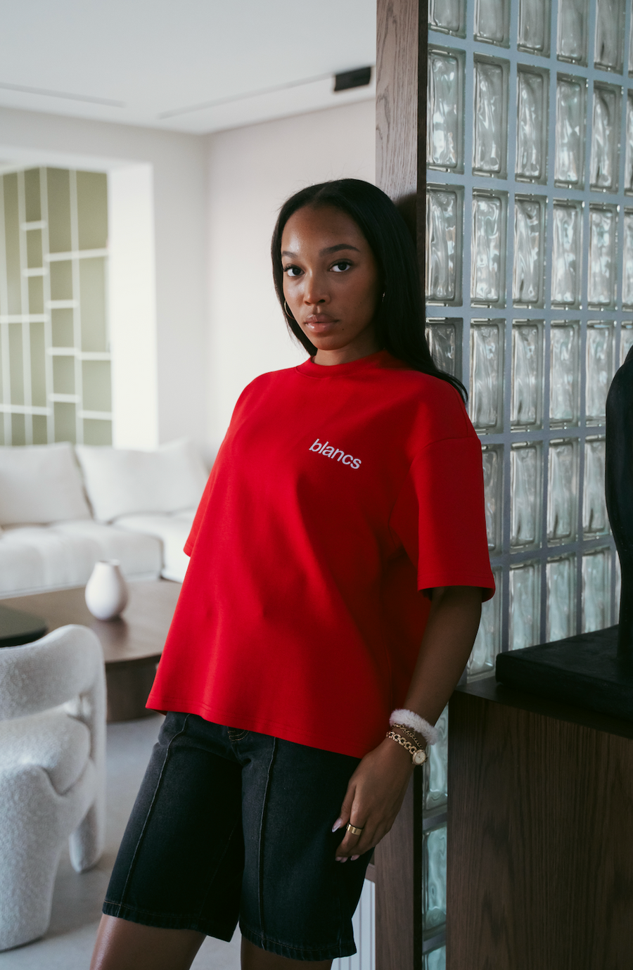 BLANCS CLASSIC LOGO TEE - RED