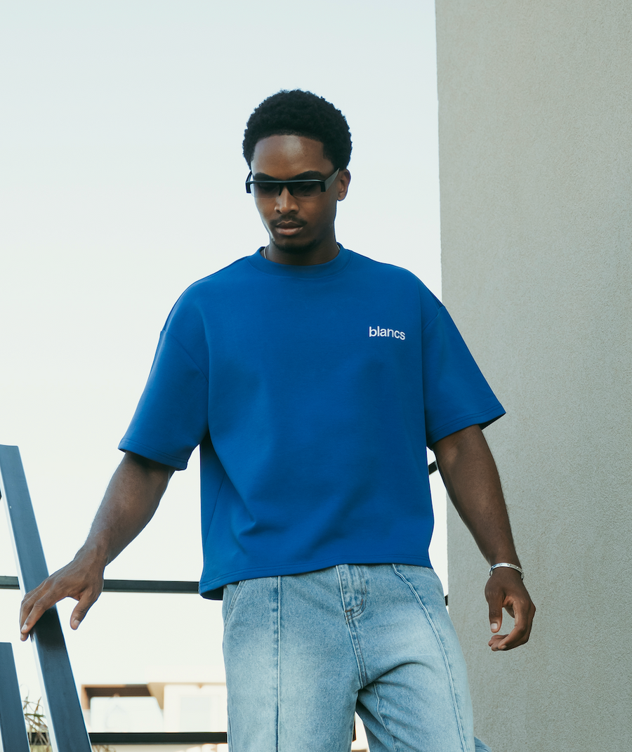 BLANCS CLASSIC LOGO TEE - BLUE