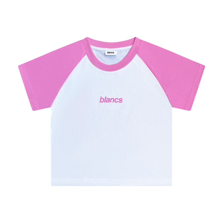 BLANCS BABY TEE - WHITE/PINK